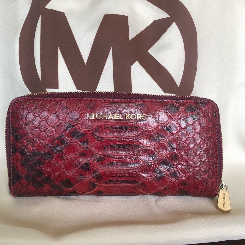 Michael Kors Burgundy Continental Wallet